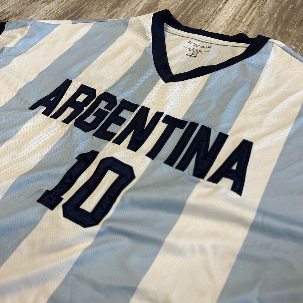Faded Rose Argentina Men's sports soccer jersey
